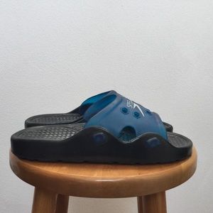 Black, Blue Speedo Poolside Slip On Slide Sandals Men's 11 Summer Beach